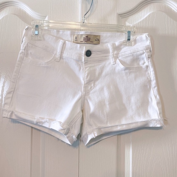 Hollister Pants - Hollister Midi Shorts Size 0 W 24 White Jeans